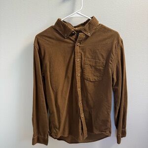 Banana Republic Factory Men's Corduroy Shirt Brown